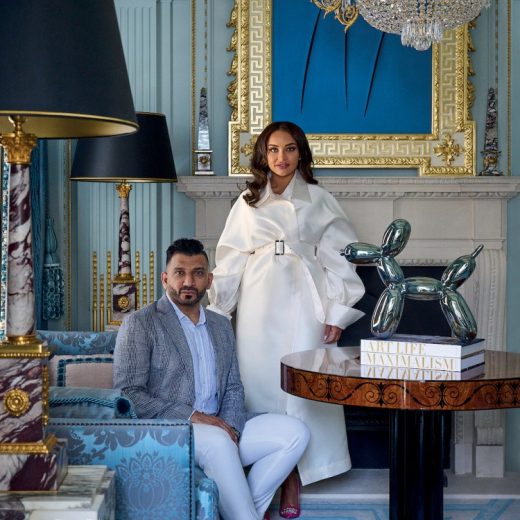 Thafer Al Bazae with Eva Interiors’ founder Seema Al Mansoory